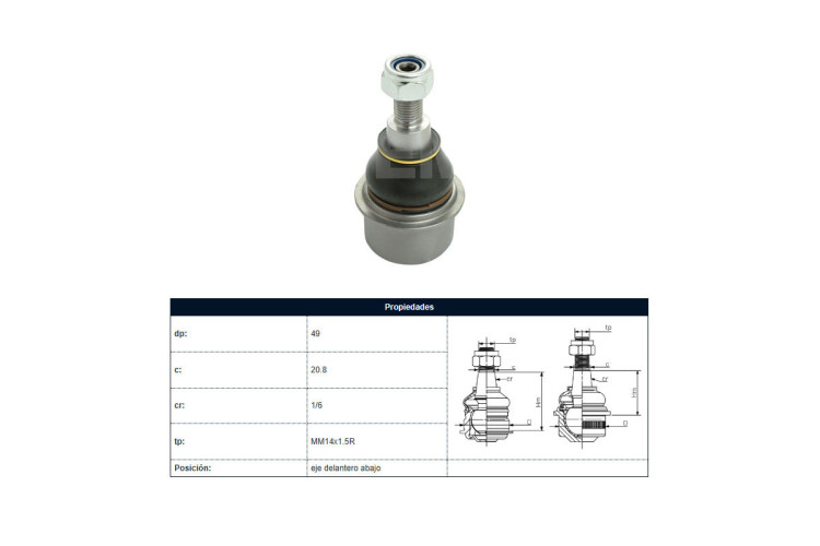 Rotula Del Volks Amarok 4X2 - 4X4 11-25 Der/Izq Rotula Del Volks Amarok 4X2 - 4X4 11-25 Der/Izq