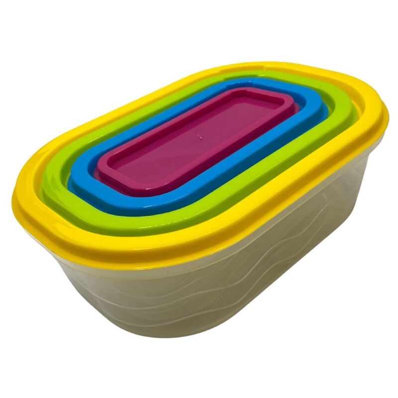 TUPPER DE PLÁSTICO SET x4 TUPPER DE PLÁSTICO SET x4