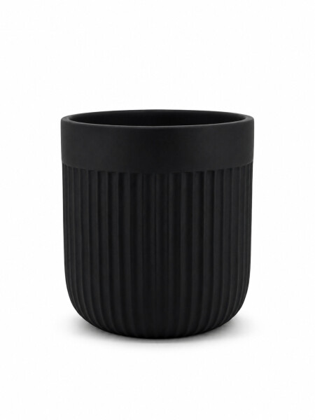 MACETA DECORATIVA CURVA NEGRO