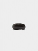 Anillo Redondeado Con Esmalte marron