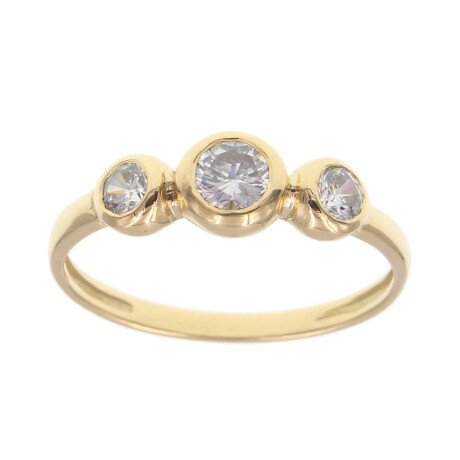 Anillo Lumia de Oro Amarillo 18k con Circonias Anillo Lumia de Oro Amarillo 18k con Circonias