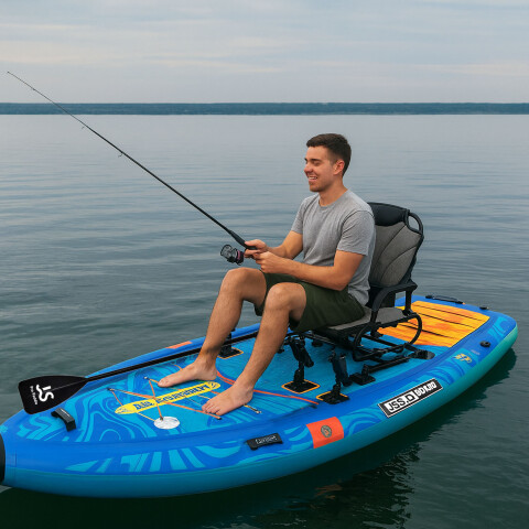 Kayak Bote Paddle Board Pescador Con Silla Y Porta Reel 3.4mts TABLA PADDLE BOARD PESCADOR 3.40MT FB340