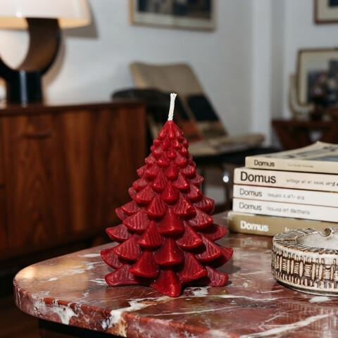 Vela árbol de navidad Rojo