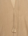 Kimonos Kimono Tejido Con Flecos - Marron Beige