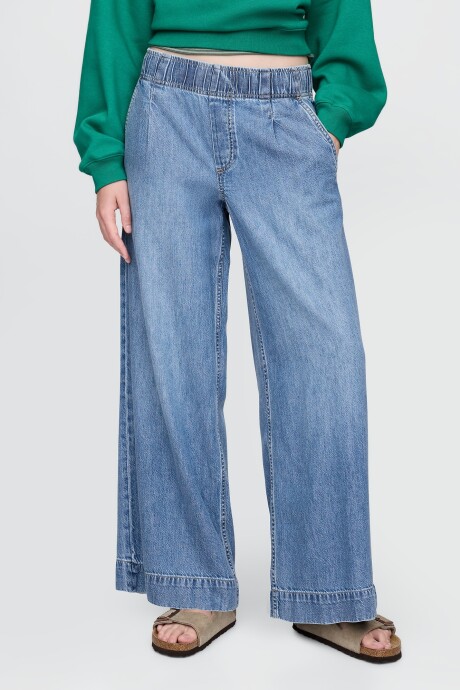 Jean Baggy Easy Mujer Medium Indigo 1