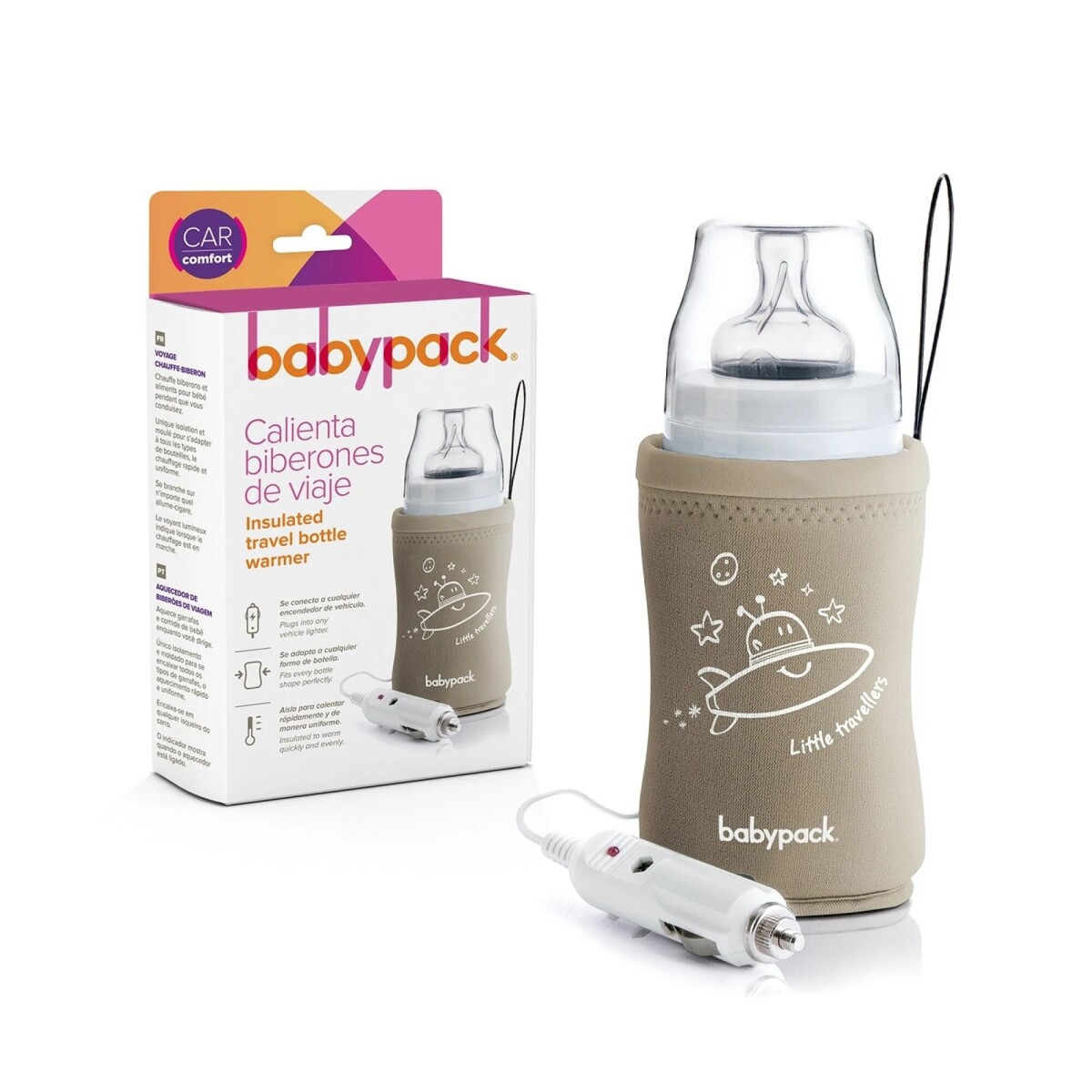 Calienta Biberon Para Auto Bege 