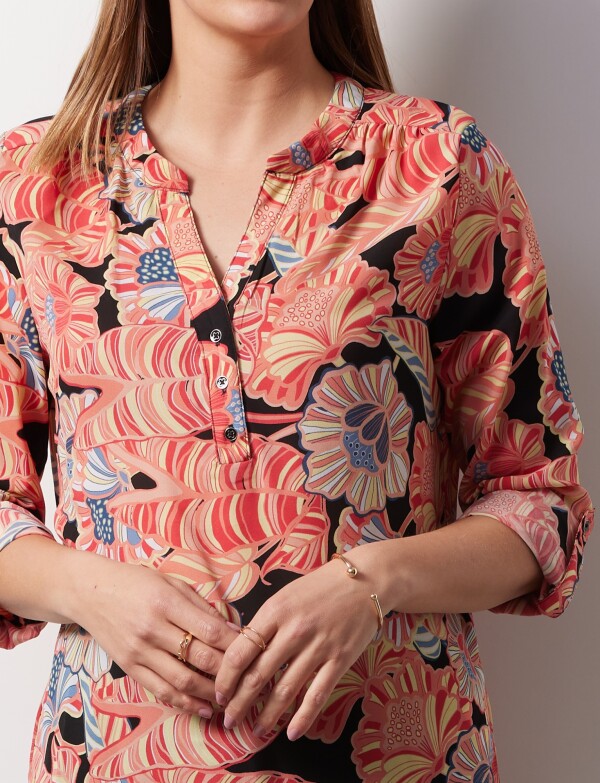 Blusa Printed MULTI/CORAL