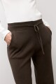 Pantalon tejido chocolate melange