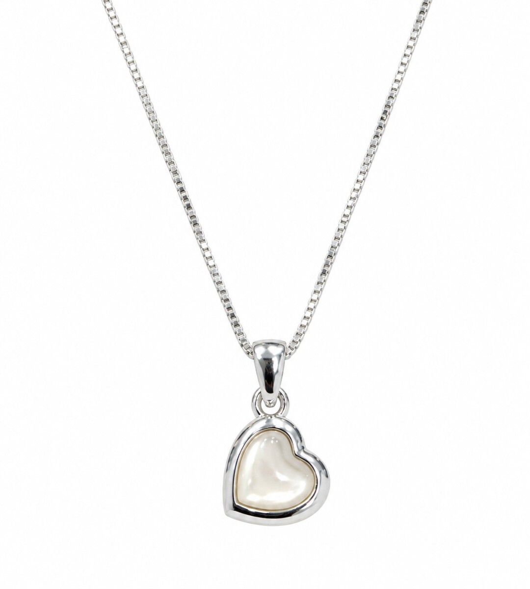 Cadena y colgante corazón con Nácar 