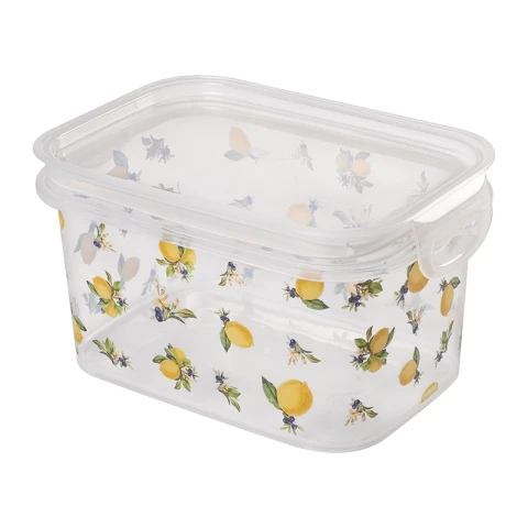 Pote Rectangular con Traba Limón 1,2 Lts U