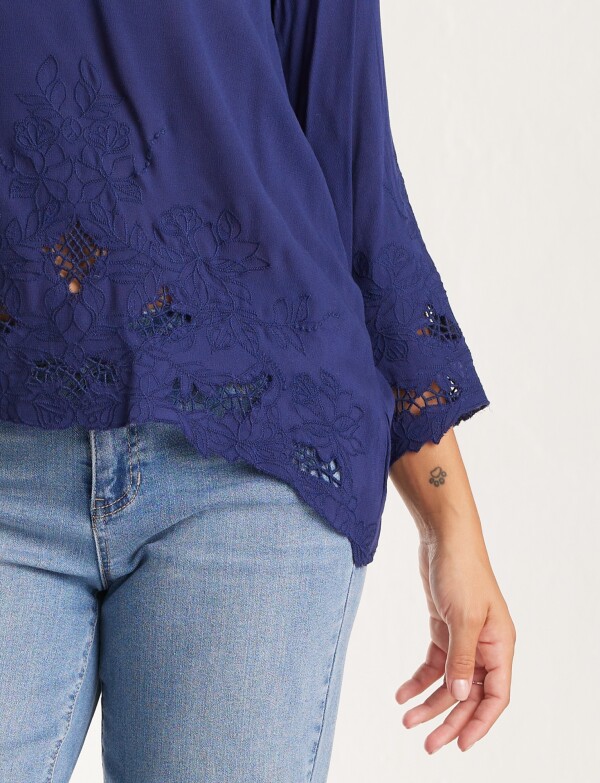 Blusa Broderi AZUL