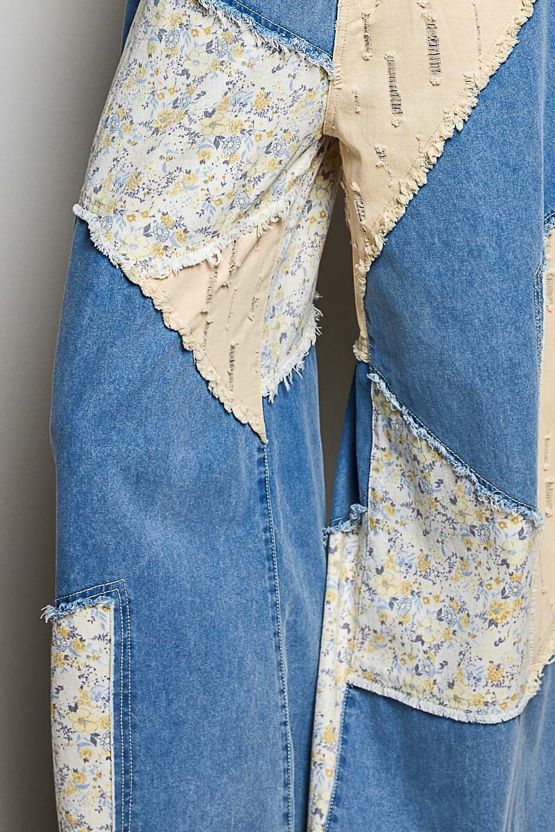 PANTALON CON PARCHES Denim