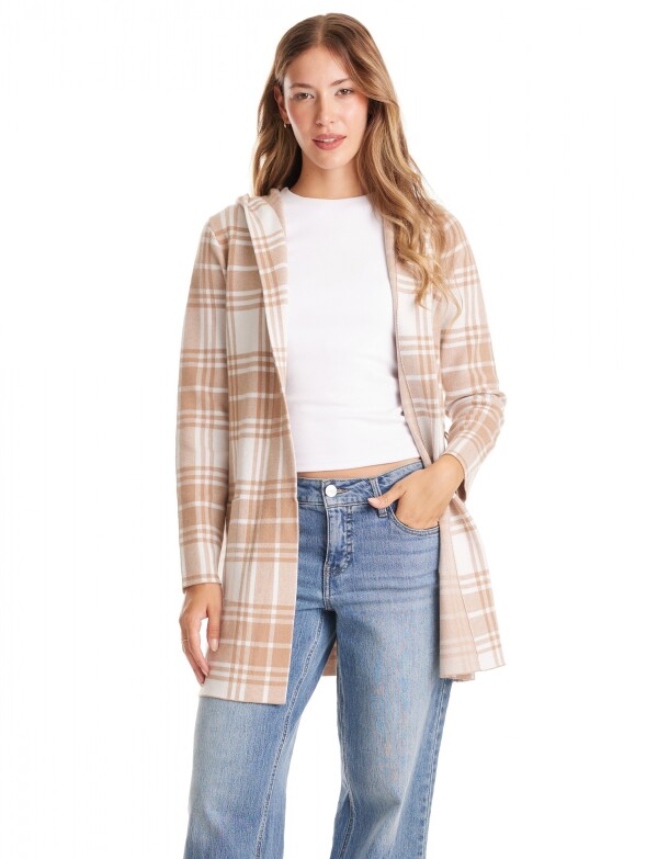 Cardigan Cuadrille BEIGE/MULTI