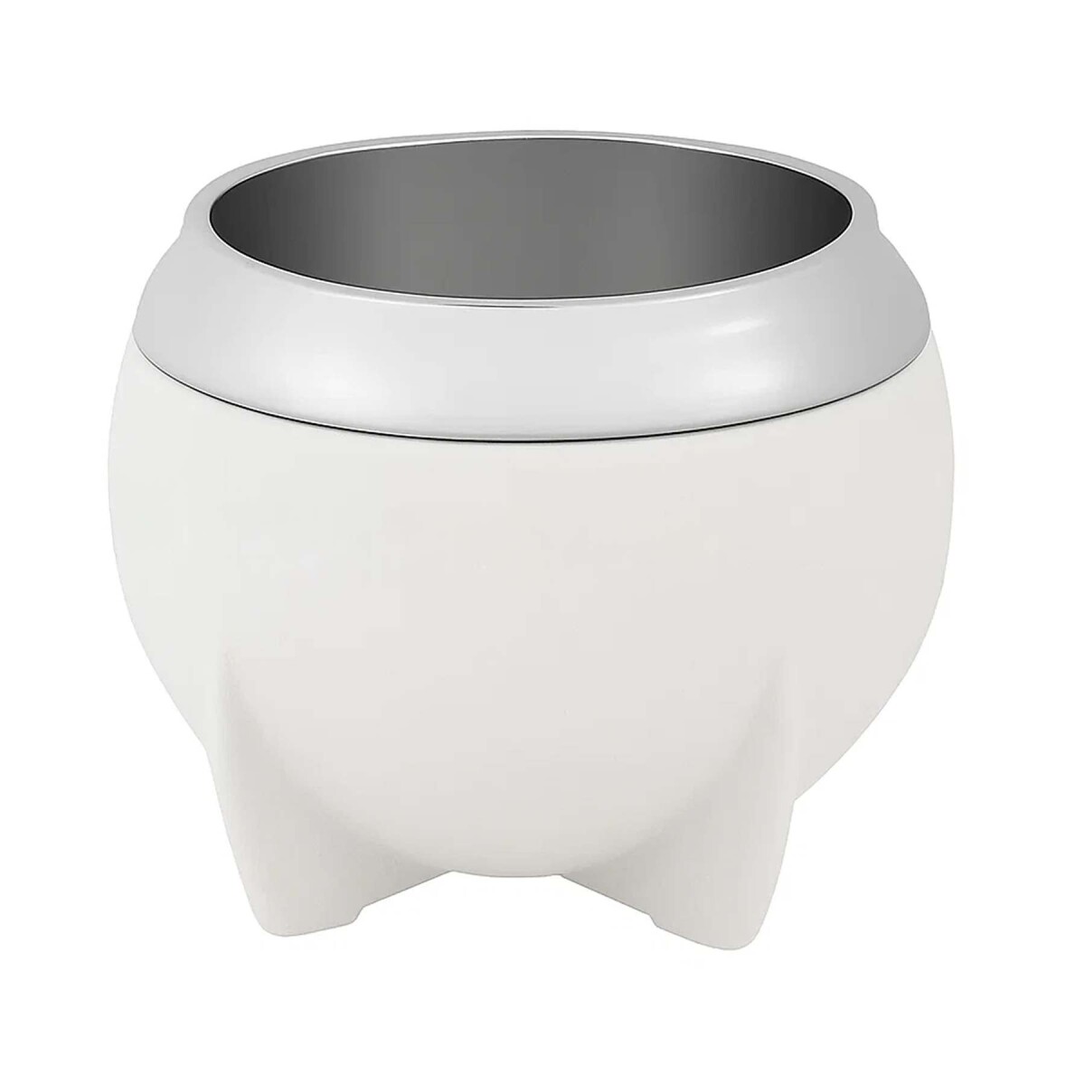 Mate Clásico de Acero Inoxidable Diseño Clásico Duradero - Color Blanco 