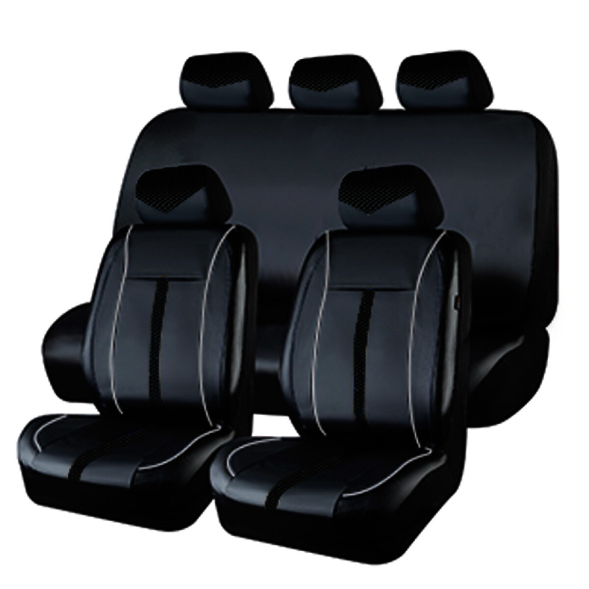CUBRE ASIENTO - ECO CUERO 001 NEGRO NEGRO CARBON FIBER GTS 