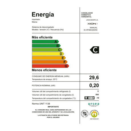 freezer horizontal 500 litros xion COLOR UNICO