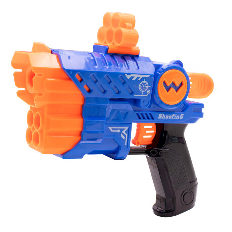 Set Pistola Lanza Dardos con 3 Objetivos y 12 Dardos AZUL