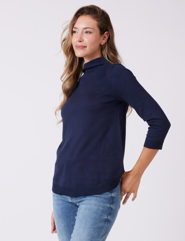 Buzo Mock Neck MARINO