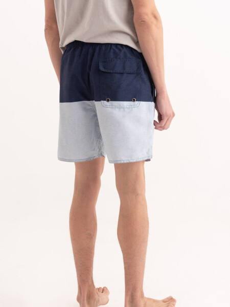 Short de baño bloques Azul