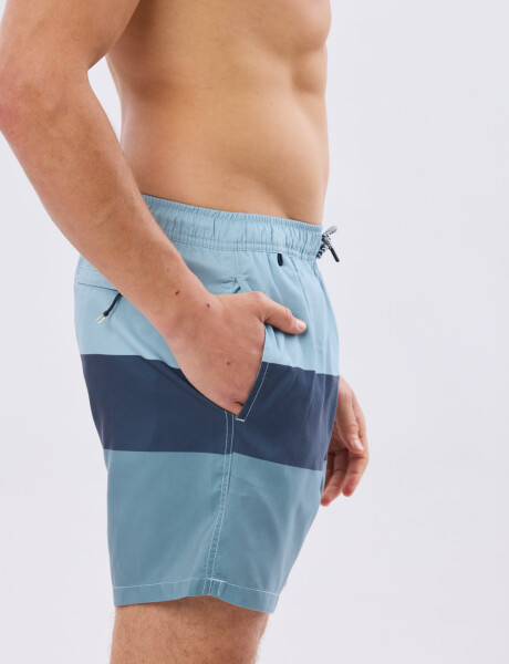 SHORT DE BAÑO RAYADO Piedra