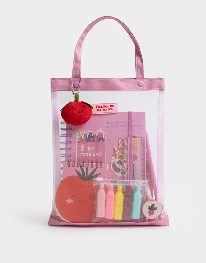 Librería Sets Mesh Set De Librería - Rosa Claro