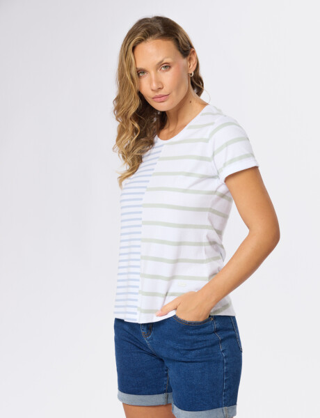 REMERA RAYADA Blanco