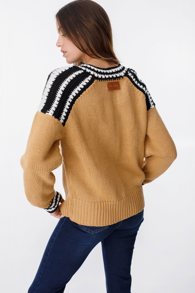 Sweater Honey Camel/Crudo/Negro