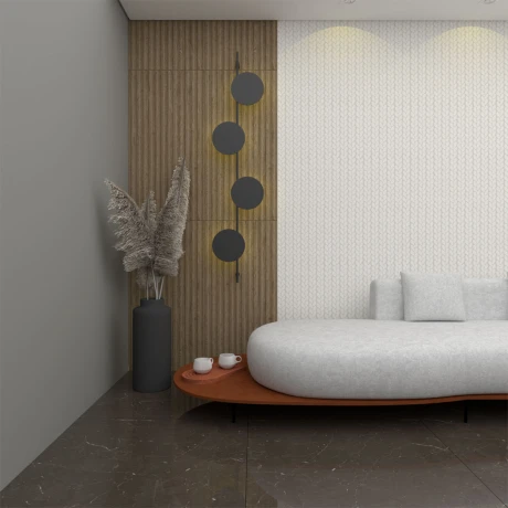Porcelanato Gris Claro Acetinado Rectificado 56X113Cm Piso Pared GAMAS DE GRIS