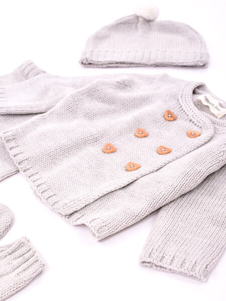 CONJUNTO RECIEN NACIDO GRIS