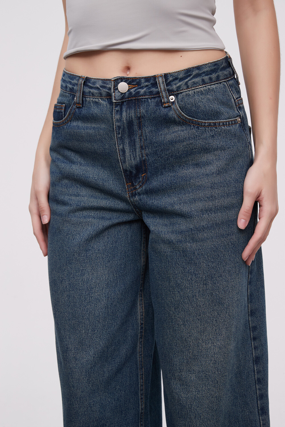 Pantalon Maca Azul Grisaceo