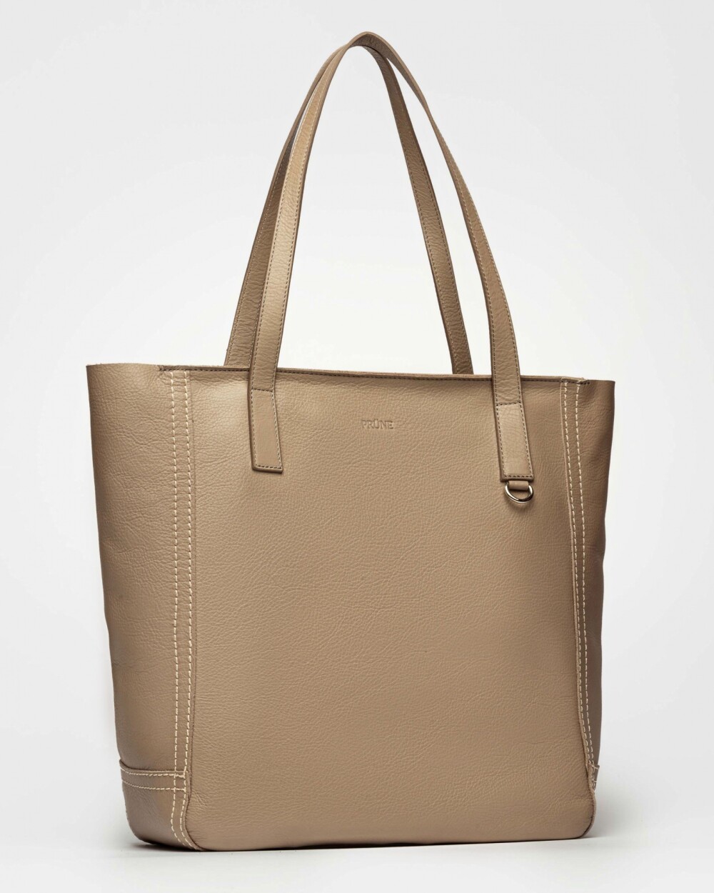 Shopper Vera en cuero graneado Vison