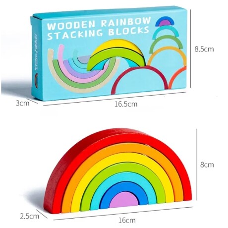 Juego de Mes Arcoiris Waldorf madera QT07 001
