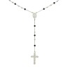Rosario Virgen Milagrosa - Plata 925 - Resina negra- RO3004 conpiedra
