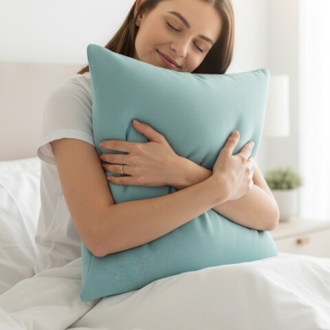 Almohadón Decorativo 45x45 cm - Celeste – Cojín Suave para Cama y Living Almohadón Decorativo 45x45 cm - Celeste – Cojín Suave para Cama y Living