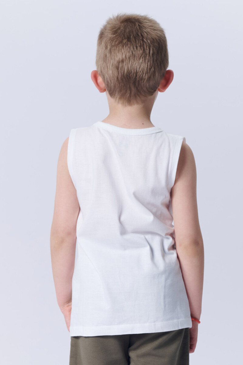 Musculosa Con Bolsillos Blanca