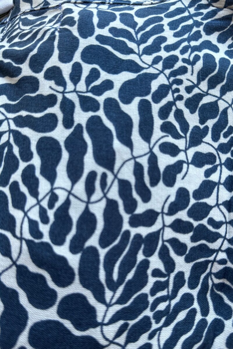 Camisa Gla Azul con blanco