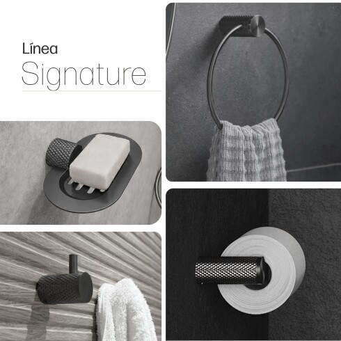 SET DE ACCESORIOS METALK LINEA SIGNATURE COLOR GRAFITO GRAFITO-GUNMETAL