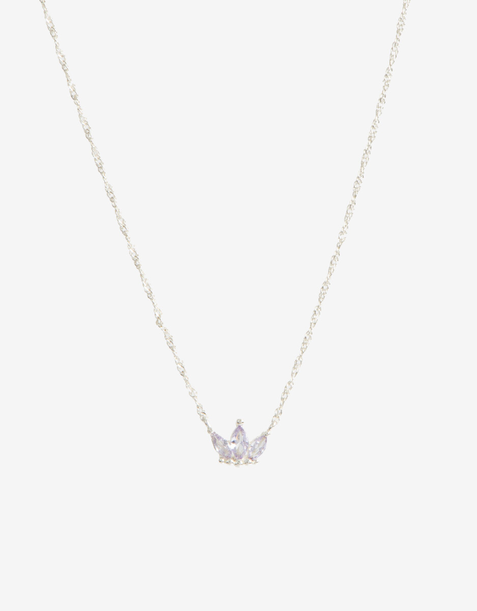 Collar Con Dije Cubic Plateado 