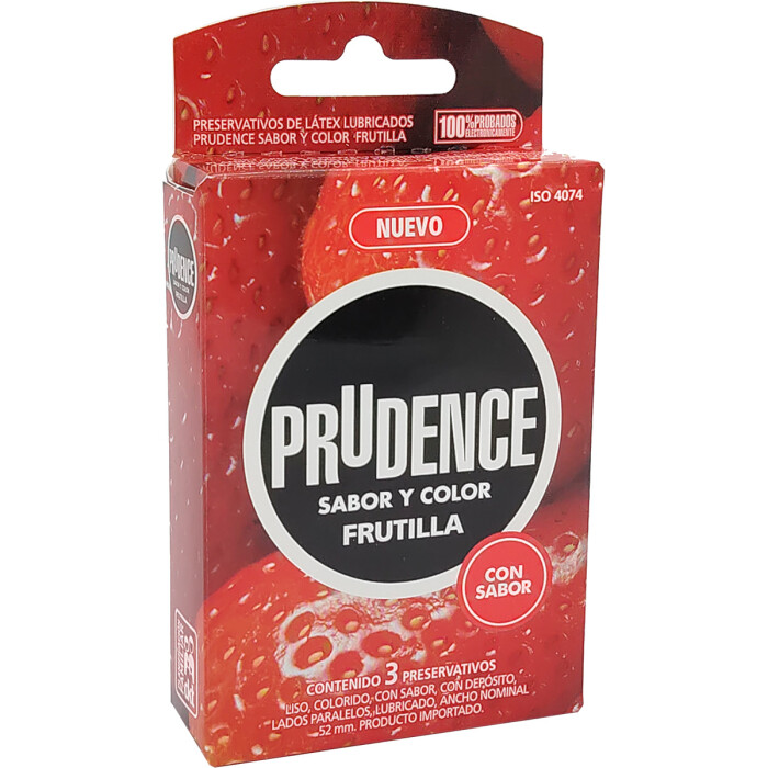 PRUDENCE PRESERVATIVOS FRUTILLA CJ X 3 U única