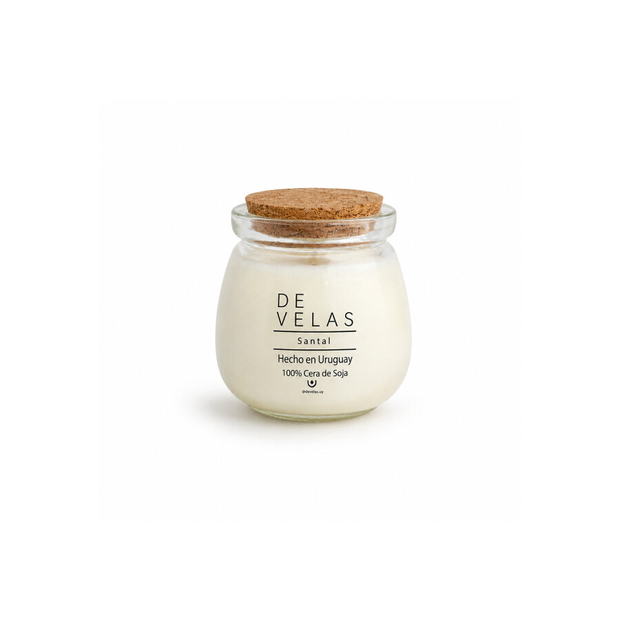 Vela de Soja Corcho Clásico S - SANTAL Vela de Soja Corcho Clásico S - SANTAL