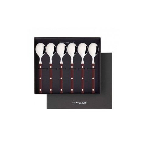 BUGATTI ALLEGRA 6PZ CUCHARA CAFÉ GIFT BOX MARRON BUGATTI ALLEGRA 6PZ CUCHARA CAFÉ GIFT BOX MARRON