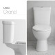 TAPA INODORO CON MOCHILA GRAND BLANCO LOZA SANITARIA BAÑO BLANCO