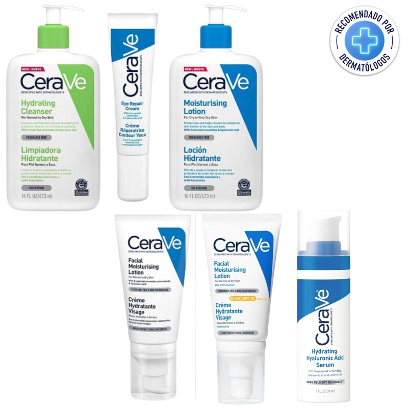Pack CeraVe Rutina Facial completa SPF 30 + Loción Corporal Pack CeraVe Rutina Facial completa SPF 30 + Loción Corporal