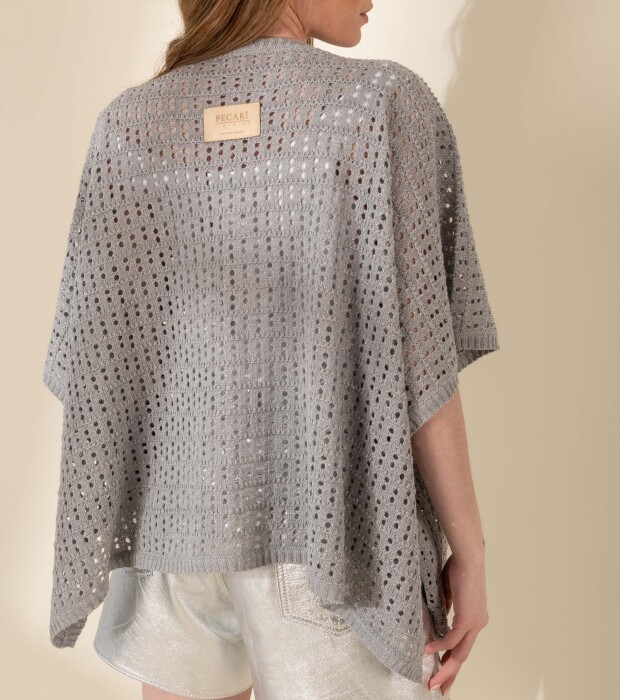 Poncho Pilar Gris Lurex