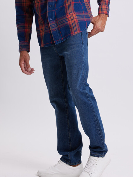 Pantalón de jean clásico Azul Oscuro