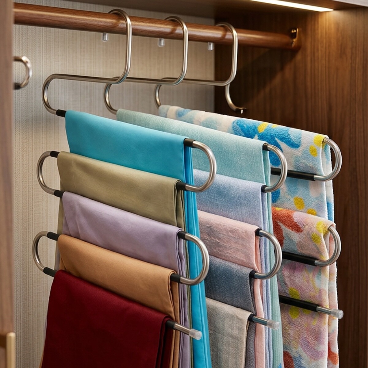 Perchas De Ropa Pantalones Organizador Antideslizantes perchero Acero inoxidable IMBACK 