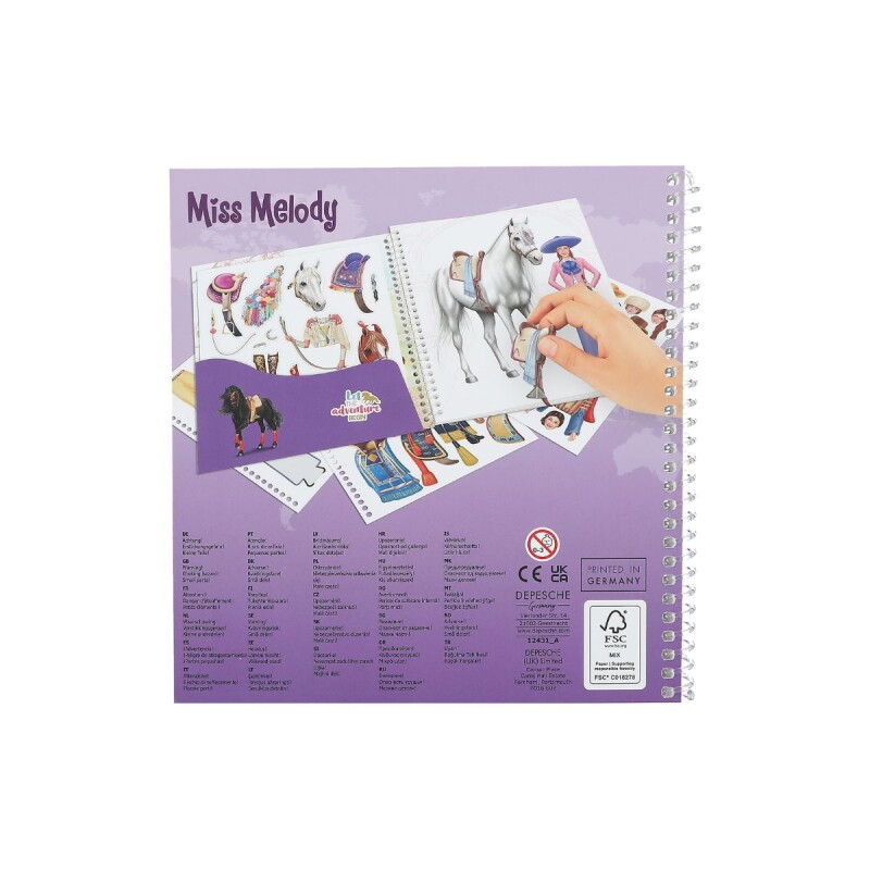 Libro con stickers Top Model - Dress me up Miss Melody