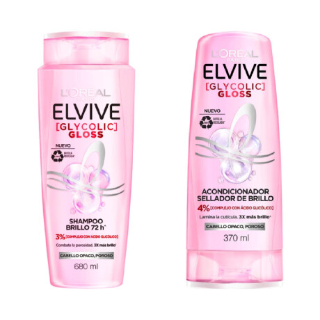 Elvive Pack Glycocolic Shampoo 680ml + Acondicionador 370ml Elvive Pack Glycocolic Shampoo 680ml + Acondicionador 370ml