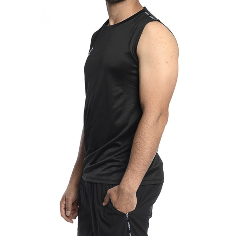 Remera de Hombre Umbro Musculosa Taped Adulto Negro - Celeste