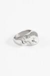 Anillo machacado plateado